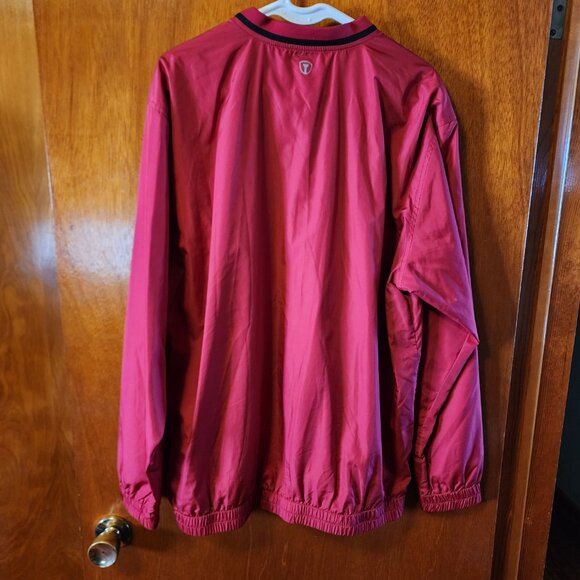 Men's Large Pro Tour Golf Red Windbreaker Pullover Jacket - Picture 11 of 11